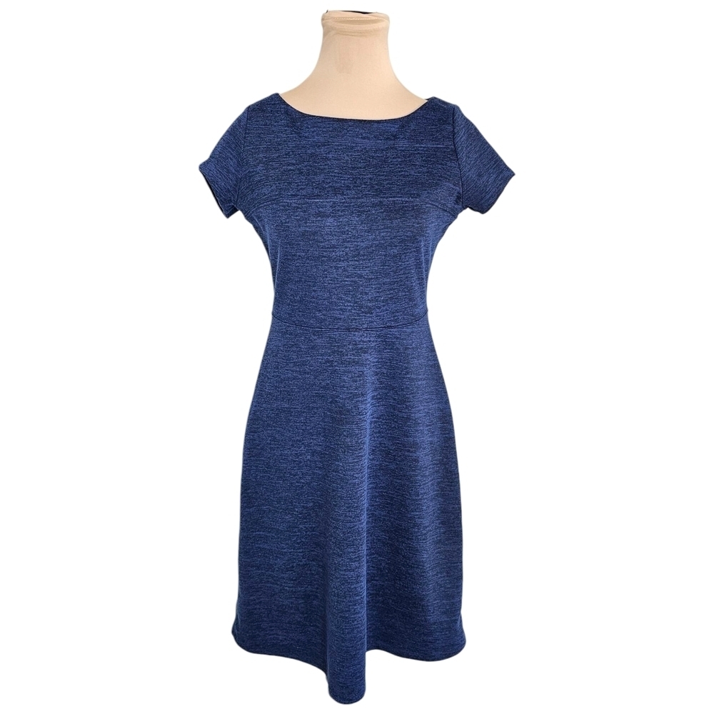 Ivanka Trump Blue A-Line Dress with Bateau Neckline Sz 2